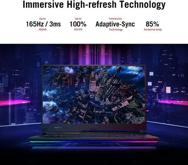 Alt view image 5 of 7 - ASUS ROG Strix Scar 17 (2021) Gaming Laptop, 17.3 360Hz IPS FHD, NVIDIA GeForce RTX 3080, AMD Ryzen 9 5900HX, 16GB DDR4, 1TB SSD, Opti-Mechanical Per-Key RGB Keyboard, Windows 10 Pro, G733QSA-PB96