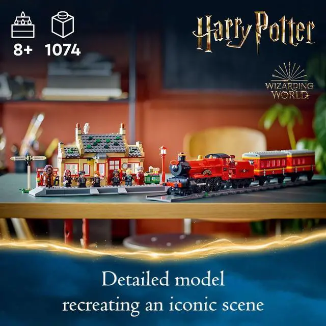 Alt view image 2 of 7 - LEGO Harry Potter Hogwarts Express & Hogsmeade Station Building Toy - Pretend Play and Display Decor for Boys & Girls, Ages 8+ 76423