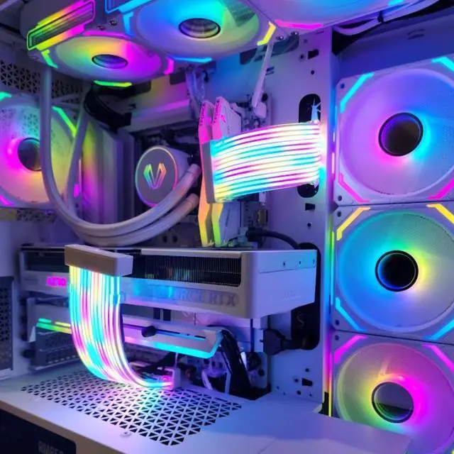 Alt view image 3 of 5 - NOX Gaming Storm High-Performance All-White Gaming PC Ryzen 7 9800X3D, RTX 5080, 32GB DDR5, 2TB NVMe SSD