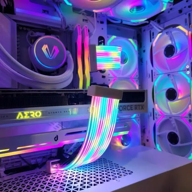 Alt view image 4 of 5 - NOX Gaming Storm High-Performance All-White Gaming PC Ryzen 7 9800X3D, RTX 5080, 32GB DDR5, 2TB NVMe SSD