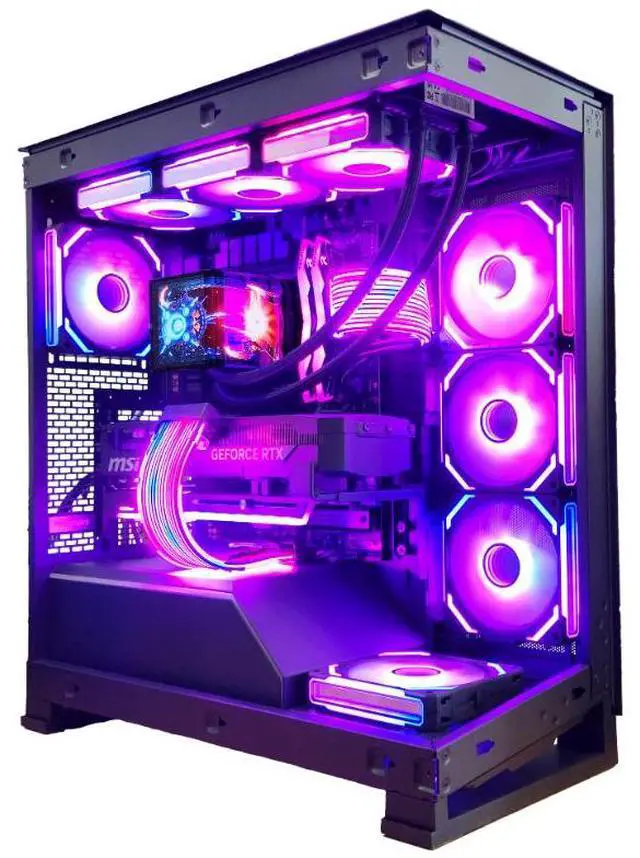 Main image of NOX Gaming NOVA Gaming PC (NVIDIA RTX 5080 16GB | AMD Ryzen 7 9800X3D 8 Cores | 32GB DDR5 RAM 6000MHz CL30 | 2TB SSD PCIe 5.0 ) with TRYX PANORAMA 360 Liquid Cooler with Curved AMOLED Display