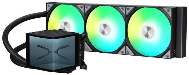 Alt view image 3 of 3 - NOX Gaming NOVA Gaming PC (NVIDIA RTX 5080 16GB | AMD Ryzen 7 9800X3D 8 Cores | 32GB DDR5 RAM 6000MHz CL30 | 2TB SSD PCIe 5.0 ) with TRYX PANORAMA 360 Liquid Cooler with Curved AMOLED Display