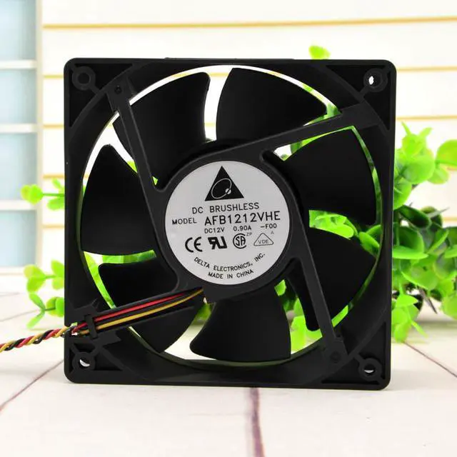 Alt view image 2 of 5 - Delta AFB1212VHE-F00 DC 12V 0.90A 120mm Cooler 3-Pin Server Inverter Axial Blower Cooling Fan