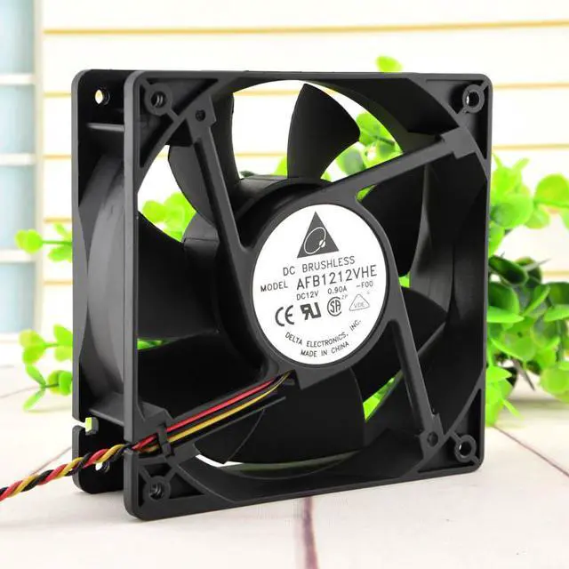 Alt view image 3 of 5 - Delta AFB1212VHE-F00 DC 12V 0.90A 120mm Cooler 3-Pin Server Inverter Axial Blower Cooling Fan