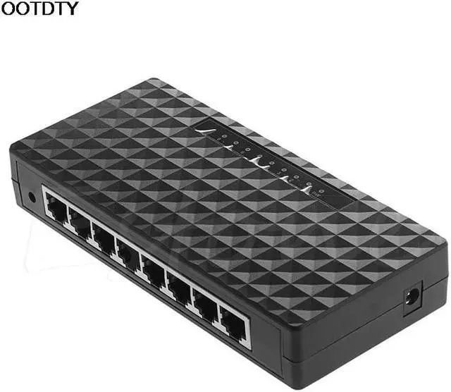 Alt view image 4 of 7 - Unmanaged LAN Full Duplex RJ45 Sturdy Home 1000 Mbps Desktop Hub Splitter 8 Port Gigabit Ethernet Switch Self Adaptive