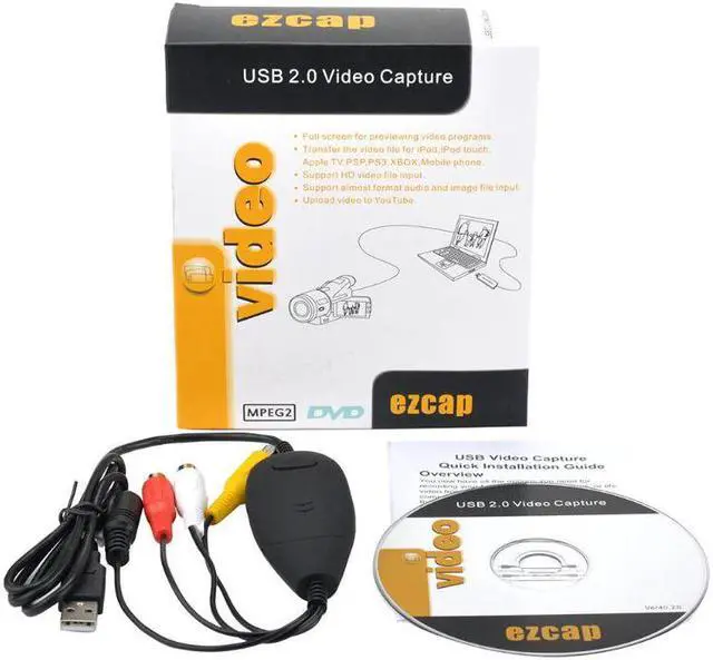 Main image of USB 2.0 Video Capture V8 Hi8 DVD VHS DVR Adapter Recorder Converter