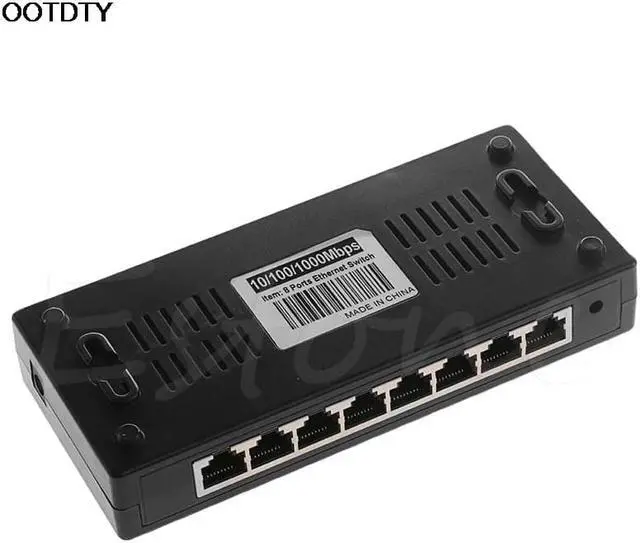 Alt view image 3 of 7 - Unmanaged LAN Full Duplex RJ45 Sturdy Home 1000 Mbps Desktop Hub Splitter 8 Port Gigabit Ethernet Switch Self Adaptive
