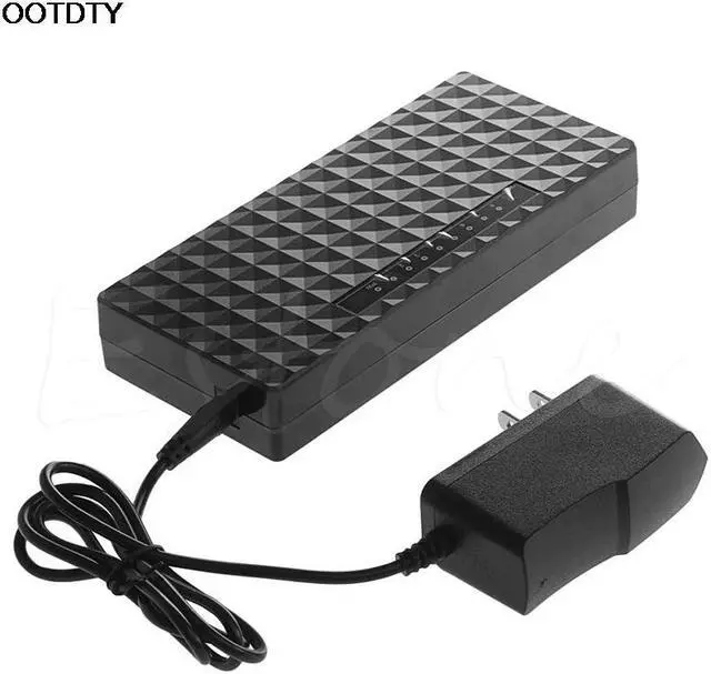Alt view image 7 of 7 - 8 port RJ-45 10/100/1000 Gigabit Ethernet Network Desktop Switch High Speed