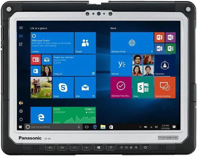 Alt view image 5 of 7 - Toughbook CF-33 MK2, A Grade, 12" QHD 2-in-1, Intel Core i5-10310U, Win10 Pro, SmartCard, Serial (true), 16GB RAM, 512GB OPAL SSD