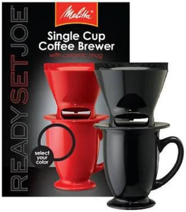 Alt view image 2 of 7 - Melitta 64010  1 Cup Coffee Brewer with Ceramic Mug, Black