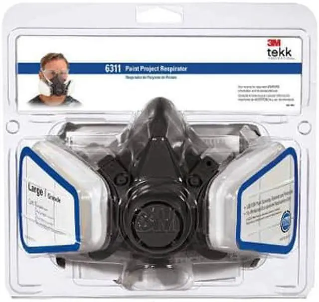 Alt view image 8 of 20 - 3M Half Facepiece Paint Spray/Pesticide Respirator Large 6311PA1A