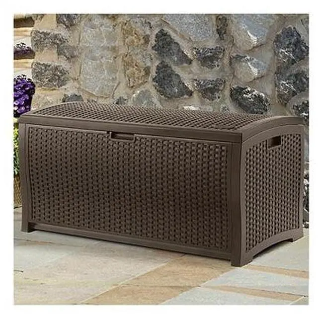 Alt view image 6 of 19 - Suncast DBW9200 Large Deck Box - 13.23 cu ft - 50" x 25.5" x 25.5" - Java