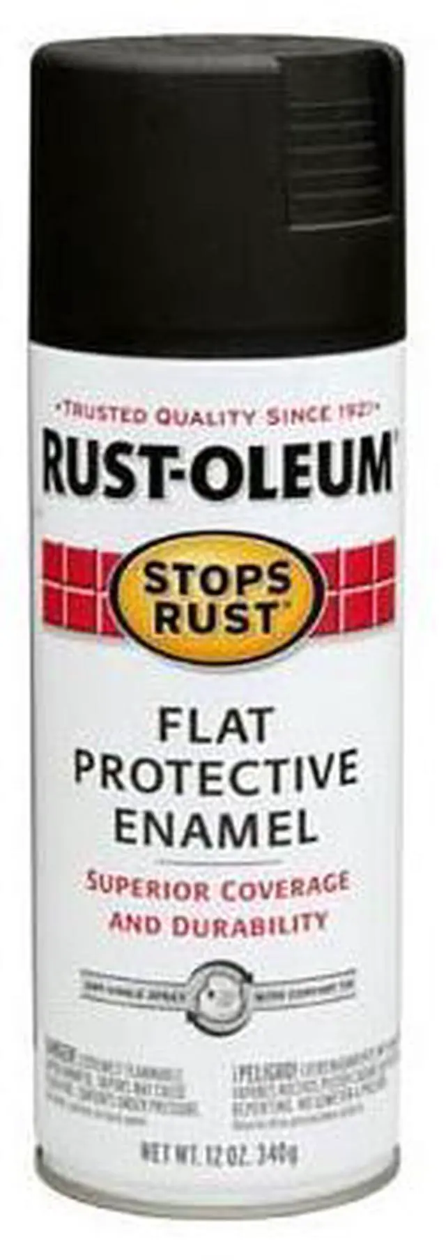 Alt view image 2 of 6 - Rustoleum 7776830 Rust Preventive Protective Enamel Spray Paint, 12 oz Aerosol Can, Flat