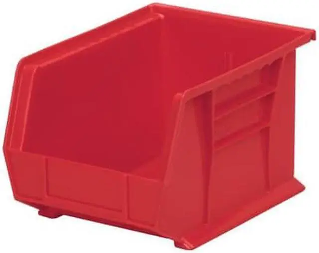Alt view image 3 of 4 - AKRO-MILS 30239RED Hang & Stack Storage Bin, Plastic, Red, 7 in H, 8 1/4 in W,