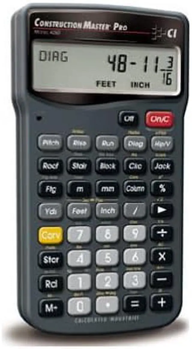 Alt view image 5 of 20 - CALCULATED INDUSTRIES 4065 Construction Calculator,Pro,5 5/8x3 In