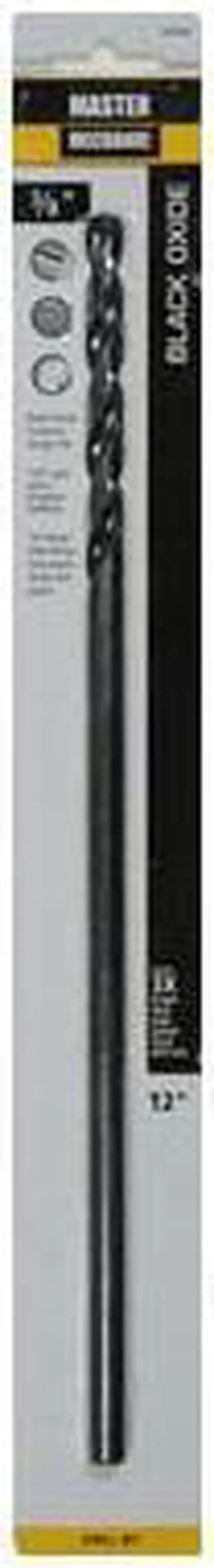 Main image of Master Mechanic, 504696, 3/8" x 12", Extra Length, High Speed Steel, Black Oxide Drill Bit