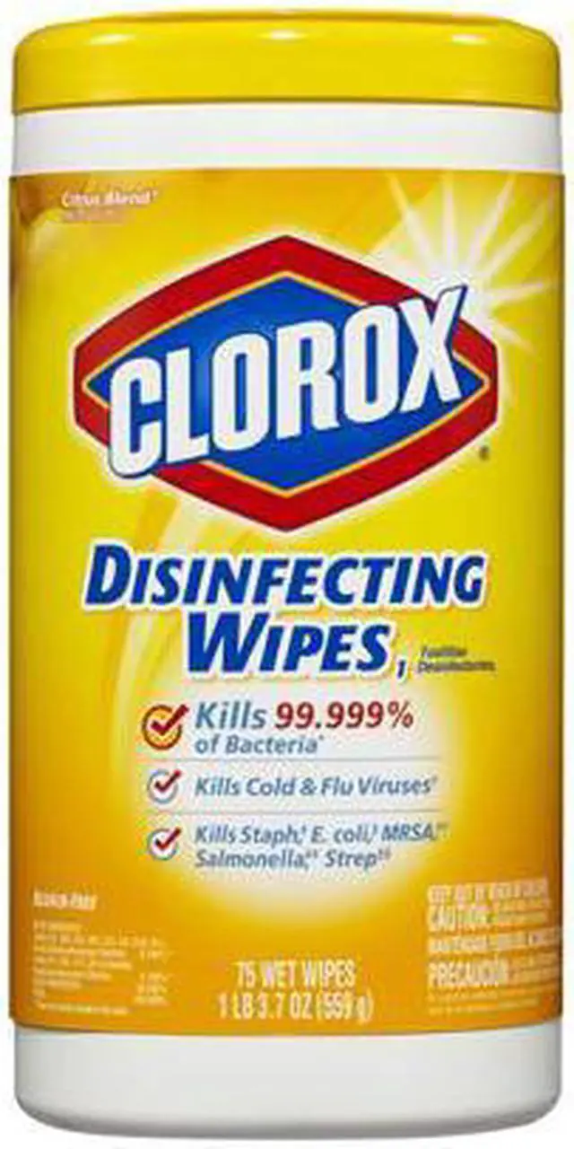 Alt view image 2 of 4 - Disinfecting Wipes Lemon 75Ct Clorox Company Wipes 01628 044600016283