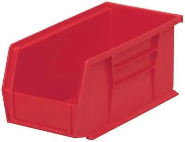 Alt view image 3 of 3 - AKRO-MILS 30230RED Hang & Stack Storage Bin, Plastic, 5 1/2 in W, 5 in H, 10