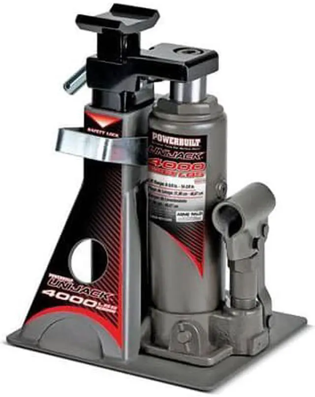 Alt view image 8 of 20 - Powerbuilt 2 Ton Pound Unijack Bottle Jack and Jackstand in One - 620470