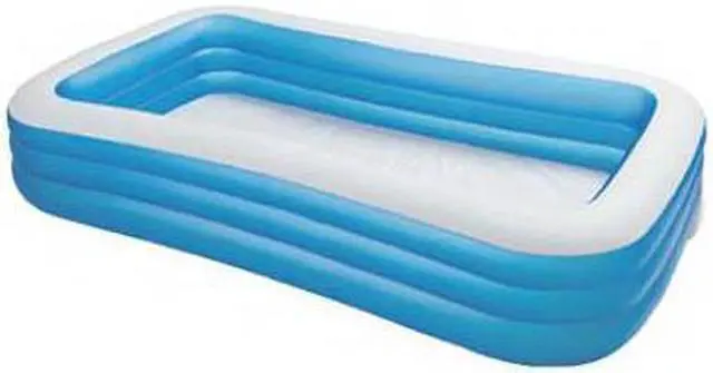 Alt view image 4 of 12 - Intex Swim Center Family Backyard Inflatable Kiddie Swimming Pool, Color Varies