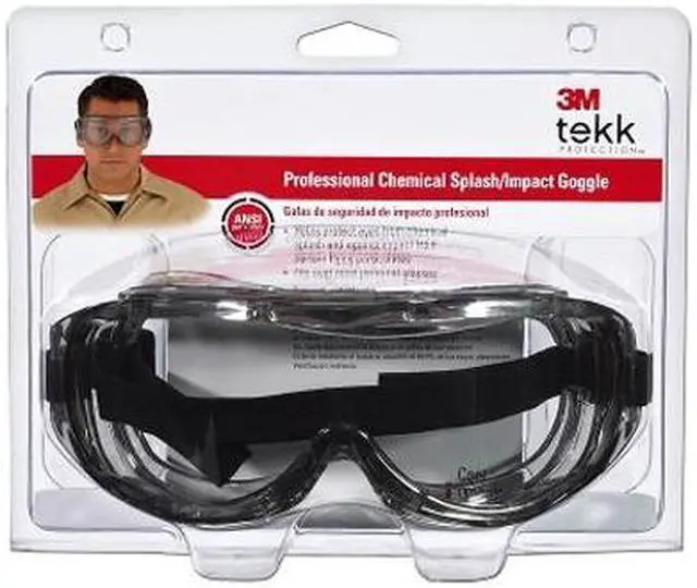 Alt view image 11 of 15 - Tekk Protection Chemical Splash/Impact Goggles - Polycarbonate Lens - 1/ Pack - Clear