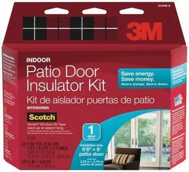 Alt view image 2 of 12 - 3m Interior Patio Door Insulator Kit  2144W-6