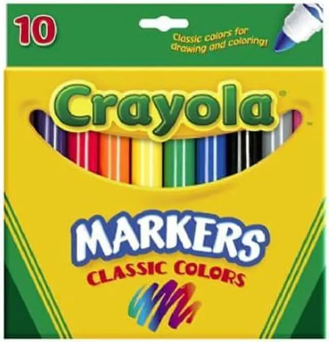 Alt view image 4 of 20 - Crayola Non-Washable Markers Broad Point Classic Colors 10/Set 587722