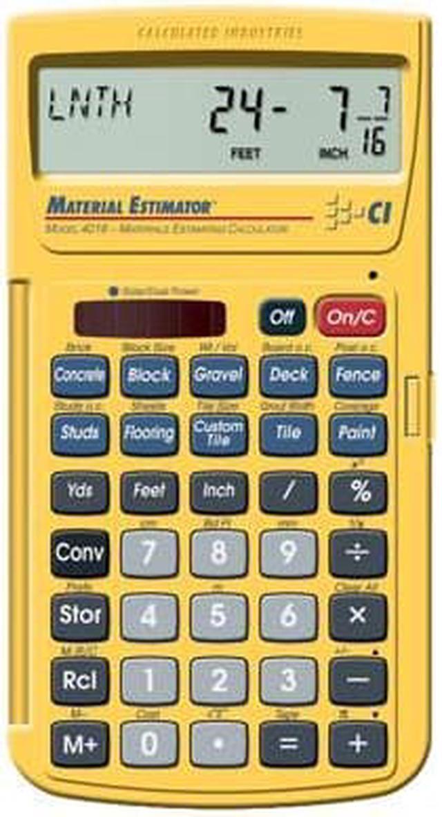 Alt view image 5 of 14 - Material Estimator CALCULATED INDUSTRIES 4019