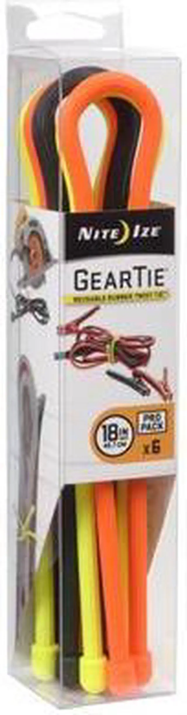 Alt view image 6 of 9 - Nite Ize Gear Tie ProPack 18" Assorted 6 Pack GTPP18-A1-R8