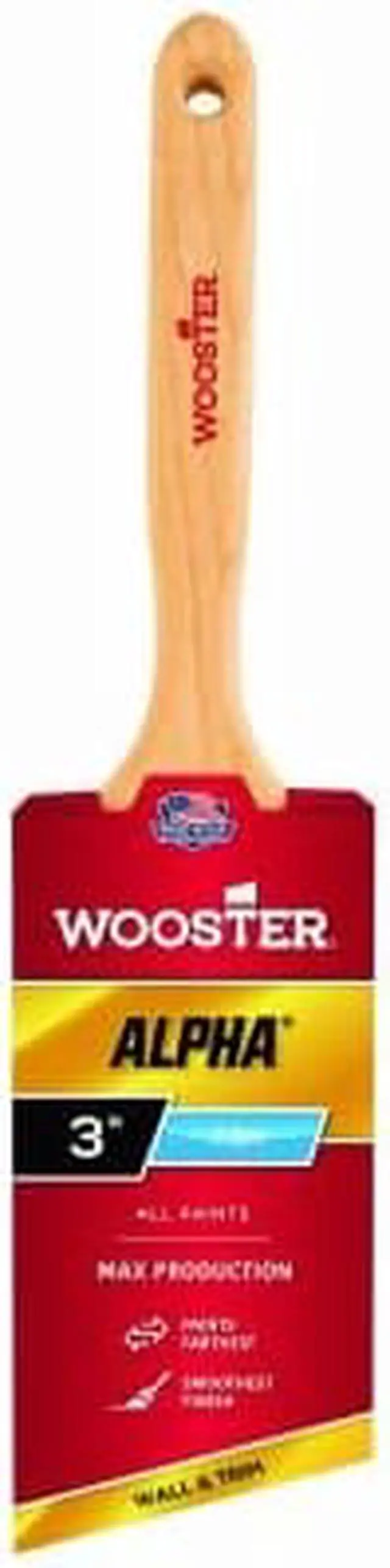 Alt view image 2 of 5 - WOOSTER 4231-3 3" Angle Sash Paint Brush, Micro Tip Bristle, Wood Handle