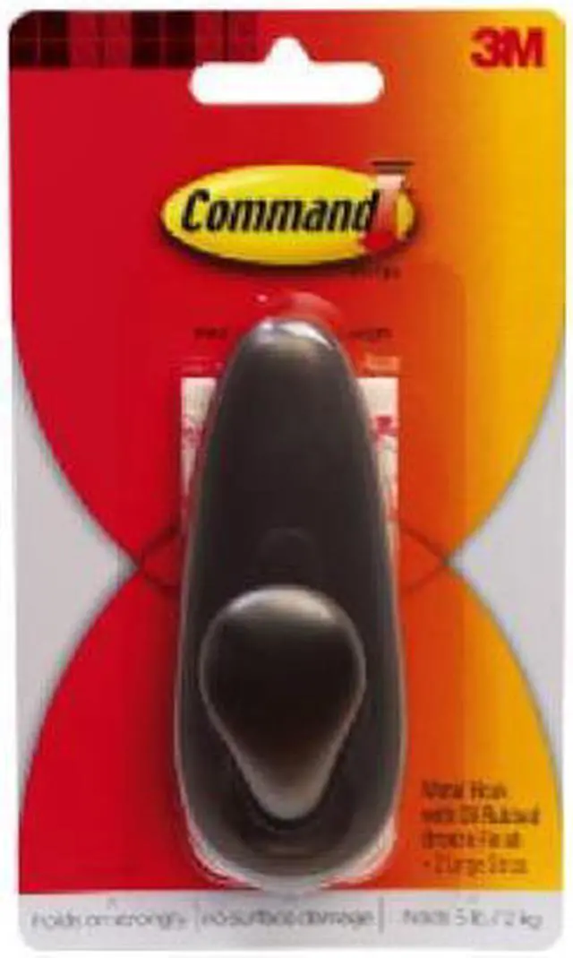 Alt view image 2 of 8 - 3M FC13-ORB Command Forever Classic Oil-Rubbed Bronze Large Metal Hook 1 hook, 2 strips