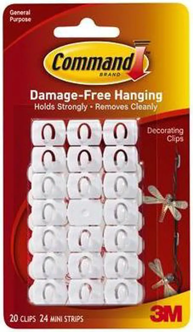 Alt view image 6 of 7 - Command Decorating Clips Clear 20 Pk Decorating Clip 17026 Pack Of 6