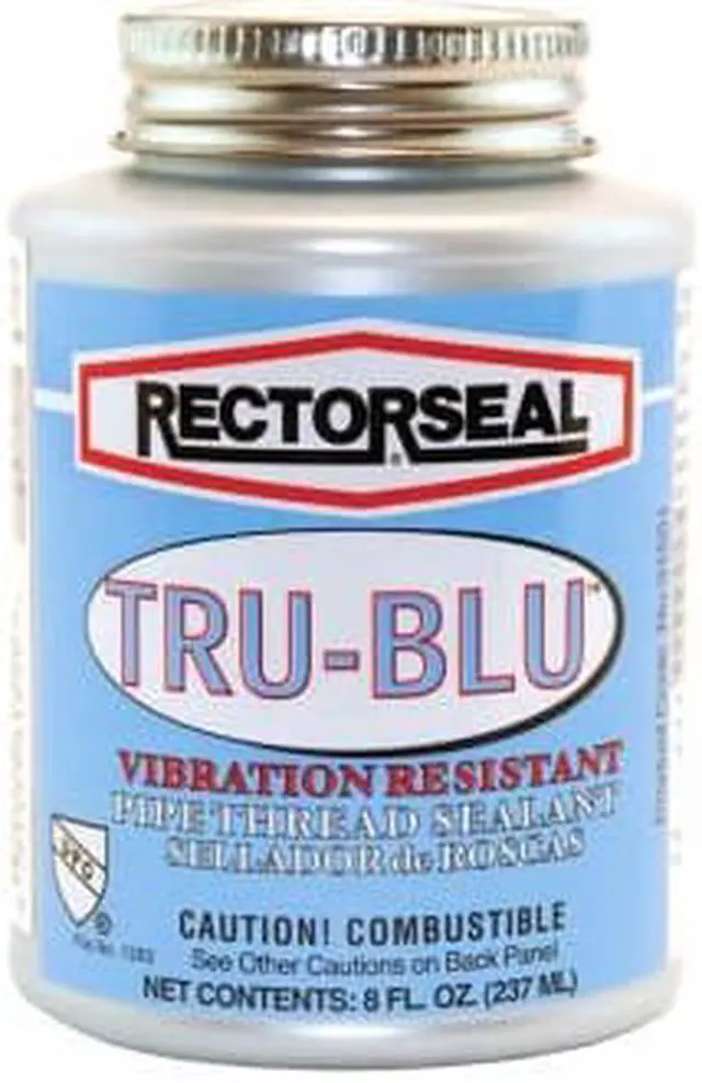 Alt view image 5 of 8 - RectorSeal 31551 Tru-Blu Blue Vibration Resistant Pipe Thread Sealant, 1/2 Pint Brush Top Can