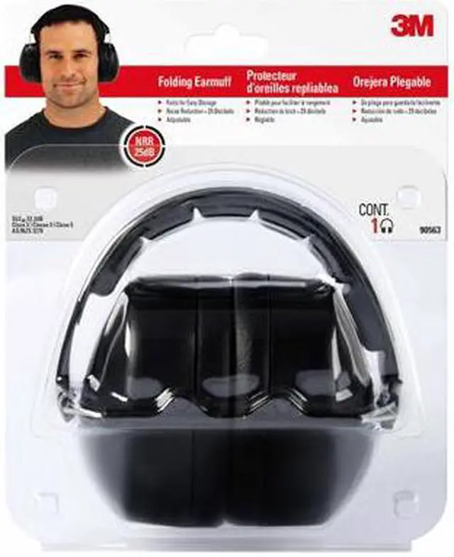 Main image of 90563H1-DC Folding Protective Earmuffs, Black - Quantity 5