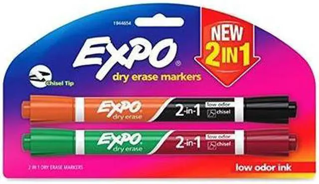 Alt view image 6 of 16 - 2 In 1 Dry Erase Markers 2/Pkg-4 Colors