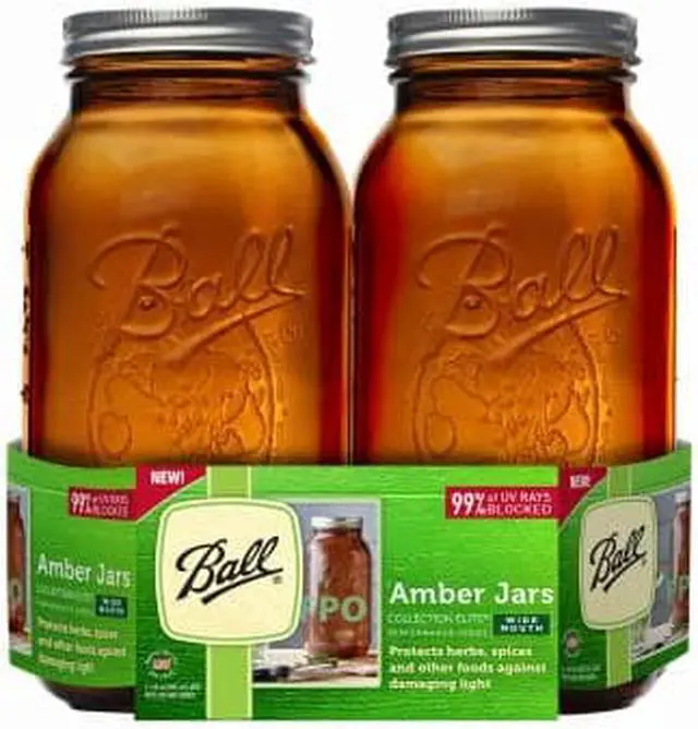 Alt view image 2 of 3 - Ball Collection Elite 1/2 Gal. Wide Mouth Amber Canning Jar (2-Count) 1440069047