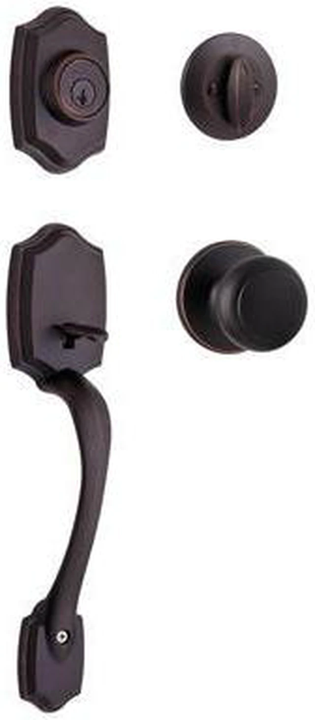 Alt view image 2 of 3 - Kwikset feat. SmartKey Belleview 1 Cylinder Handleset w/ Cove Knob, Venetian Bronze 687BWXCV 11P SMT CP