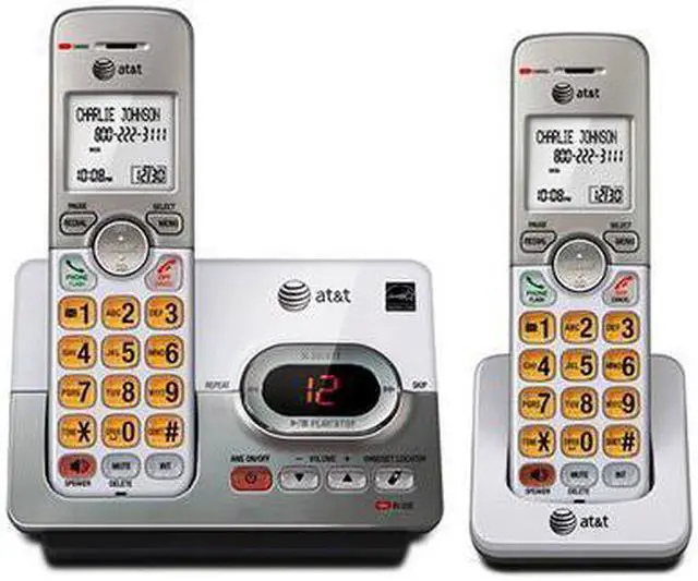 Alt view image 4 of 4 - VTECH COMMUNICATIONS INC Cordless Phone Answering System, Caller ID/Call Waiting, 2-Handset EL52203