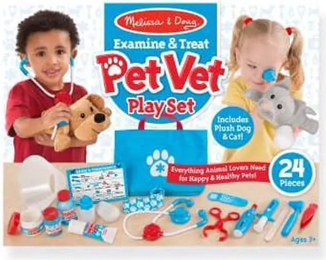 Alt view image 8 of 11 - Examine & Treat Pet Vet Play Set - Pretend Play Toy by Melissa & Doug (8520)