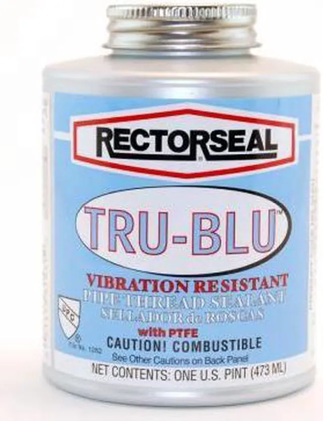 Alt view image 9 of 11 - RectorSeal 31431 Tru-Blu Blue Vibration Resistant Pipe Thread Sealant, 1 Pint Brush Top Can