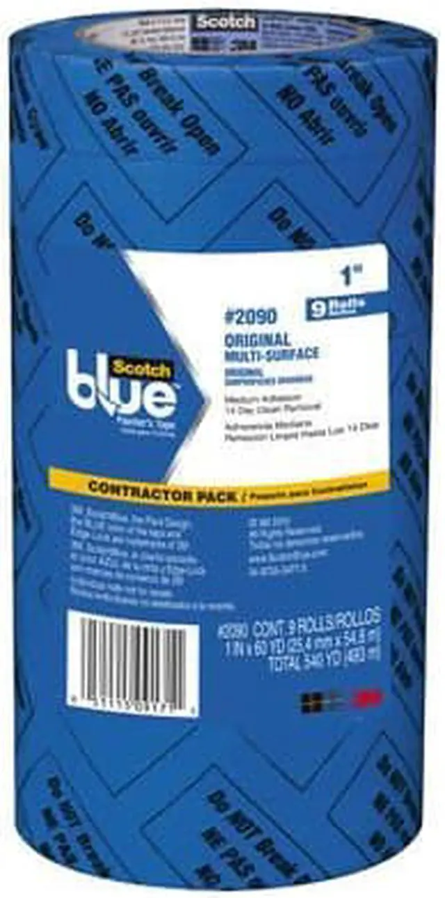 Alt view image 2 of 3 - Scotch-Blue Masking Tape,15/16" W,60 yd L,Blue,PK9 2090-24AP9