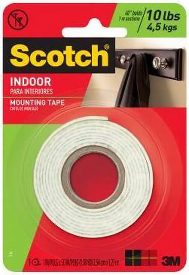 Alt view image 14 of 18 - 3M Mounting Tape Holds 2 lb. 1"x50" White 114
