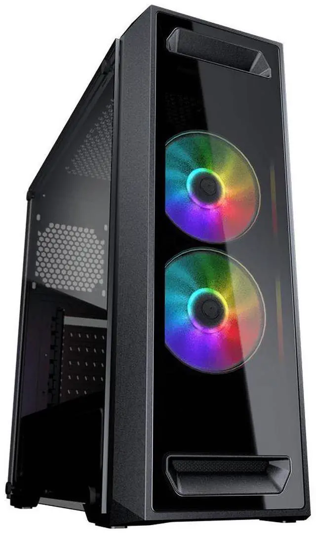 Main image of COUGAR MX350 RGB CGR-5NM1B-RGB Black ABS / Steel / Tempered Glass ATX Mid Tower Computer Case