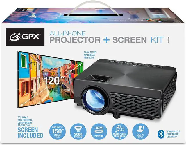 Alt view image 2 of 4 - GPX PJ300VP Bluetooth Mini Projector, Black