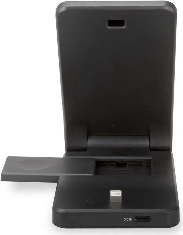 Alt view image 2 of 6 - iLive 3-in-1 Wireless Charging Stand, IACQ491B, Black
