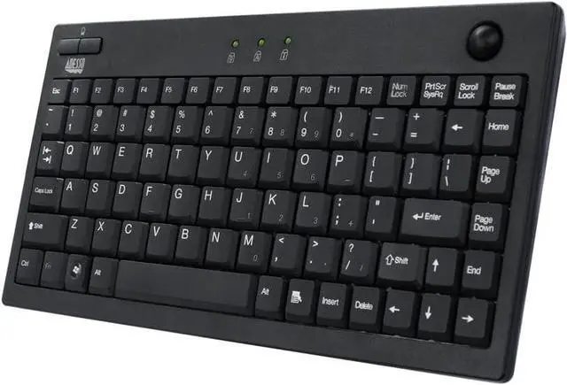 Main image of Adesso AKB-310UB - Mini Trackball USB Keyboard, Black