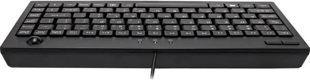Alt view image 2 of 11 - Adesso AKB-310UB - Mini Trackball USB Keyboard, Black