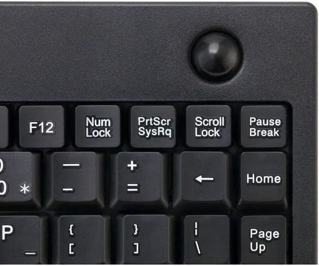 Alt view image 3 of 11 - Adesso AKB-310UB - Mini Trackball USB Keyboard, Black