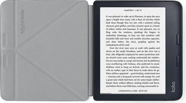 Alt view image 4 of 12 - Kobo Libra 2 SleepCover Case | Black | Sleep/Wake Technology | Built-in 2-Way Stand | Vegan Leather | Compatible with 7 Kobo Libra 2 eReader