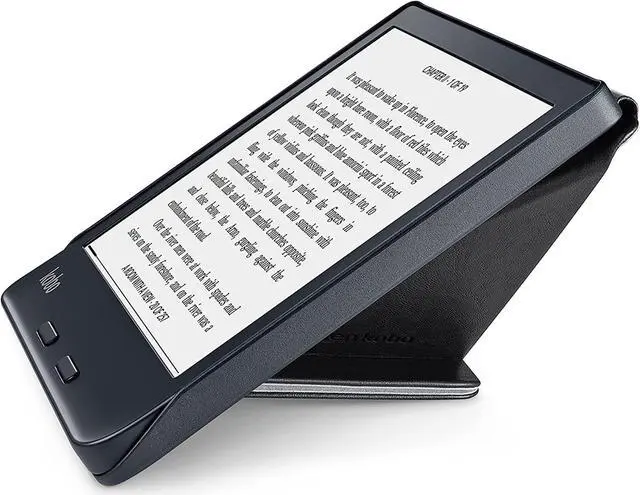 Alt view image 6 of 12 - Kobo Libra 2 SleepCover Case | Black | Sleep/Wake Technology | Built-in 2-Way Stand | Vegan Leather | Compatible with 7 Kobo Libra 2 eReader